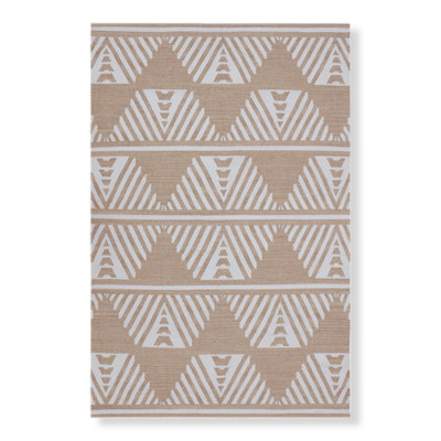Folk Moroccan Area Rug in Natural