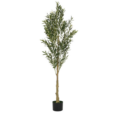 6' Artificial Olive Tree With Pot - Classic Home Decorator, Easy Maintenance Way, Customize Interior Environment, 30" W X D 71" H, Assembly Instructions Inside In Decorative Addition, Flexible Frame