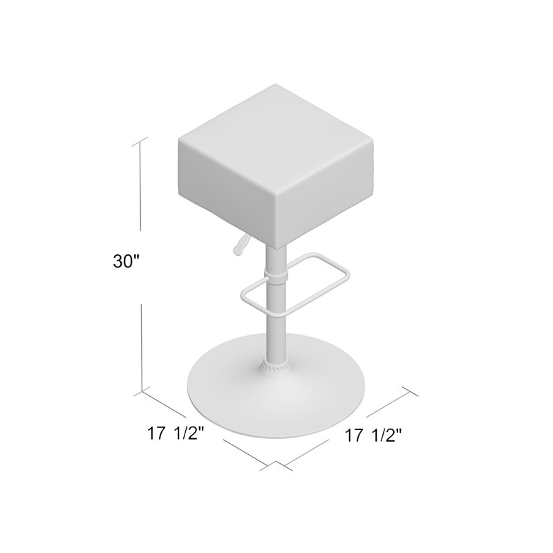 Tabouret de bar Norcross, Blanc