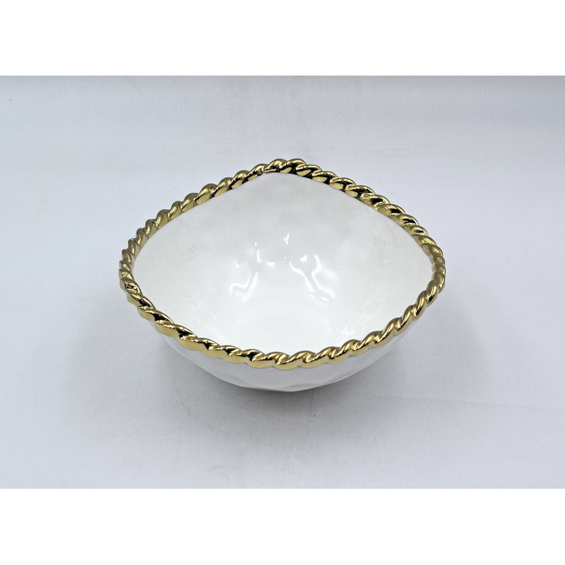 6.5" Ceramic Rope Medium Bowl