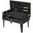 Black Portable Square Charcoal Grill