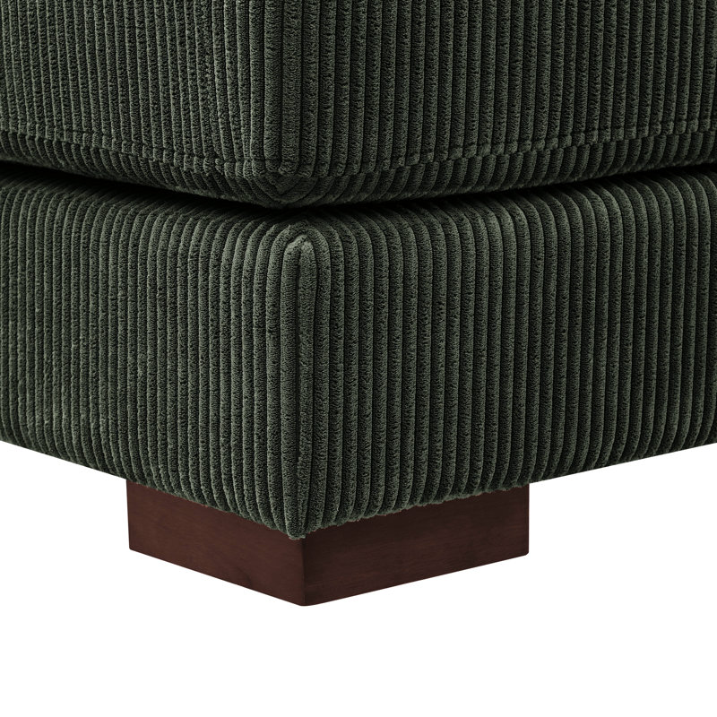 Large Seating 5 - Seat Corduroy Modular Sleeper Sectional, Dark , 16 Toss Pillows, Design For Custom Space In , Middle Firm Cushions, Assembly With No Extra Parts Required Sectional Customizable