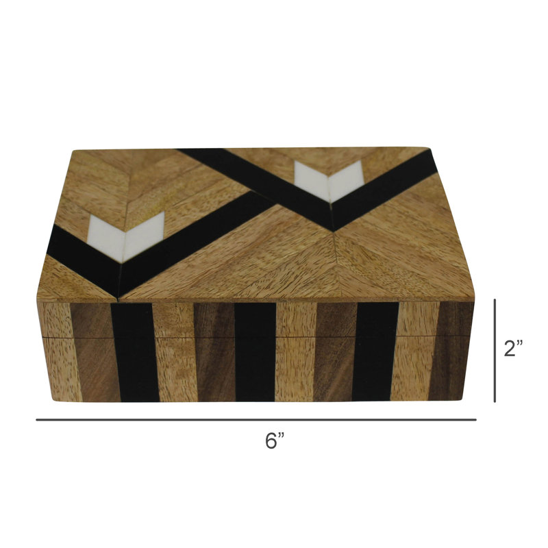 Inlaid Box, Resin & Mango Wood