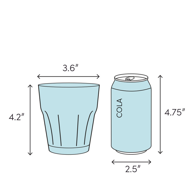 13 oz. Guerrero Verre à boire en acrylique, Gris