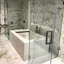 Baignoire autoportante à surface solide 72 "x 40" Cube-89211633-89211627