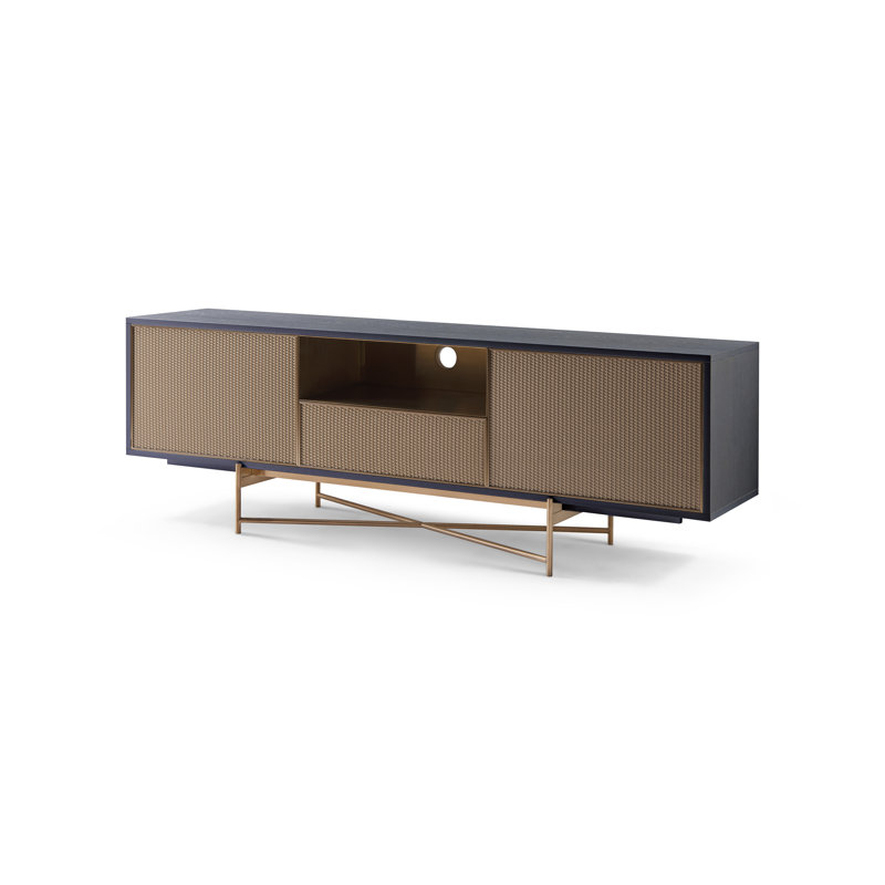 Alfredas TV Stand for TVs up to 78", Grey/Brown