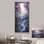 «Mauve Winter River Landscape Collage III», art mural paysage d'hiver