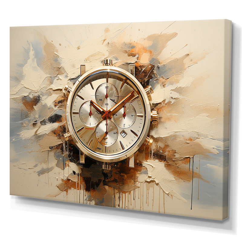 Minimalisme, montre de luxe III sur toile, H 16 po x l 32 po x P 1 po, Toile tendue