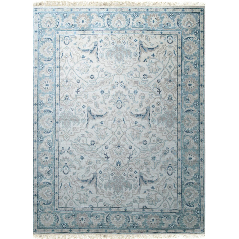 Hand Knotted Wool Floral Area Rug
