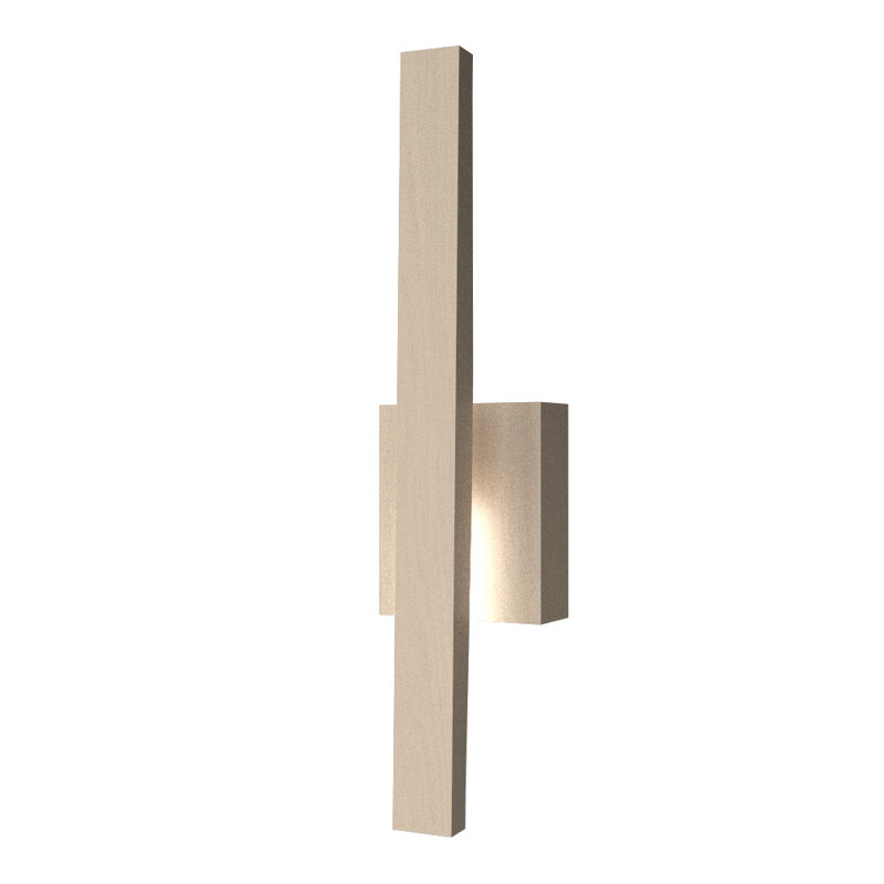 1 - Light LED Flush Mounted Sconce, 17.72" H x 4.33" W x 3.39" D, Organic Cappuccino