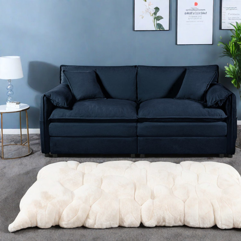 Canapés modernes surdimensionnés en chenille, causeuse profonde pour la maison et le bureau