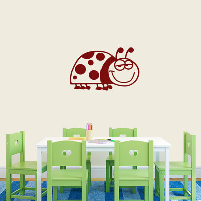 Décalcomanie murale dessin de coccinelle