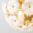 3-Light Modern White Glass Flower Flush Mount