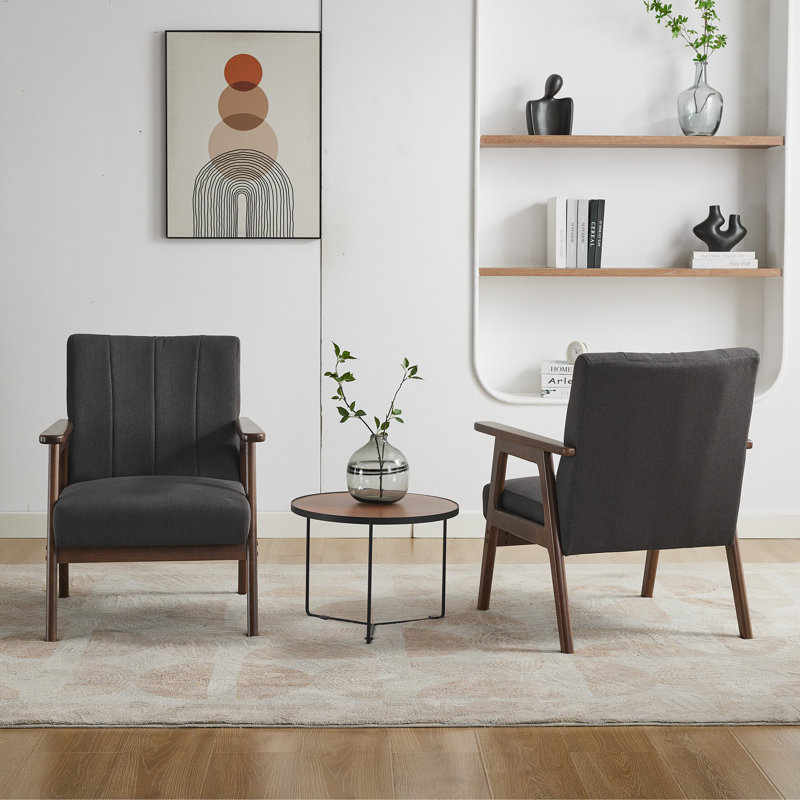 Chisara Upholstered Armchair, Irma Gray Linen
