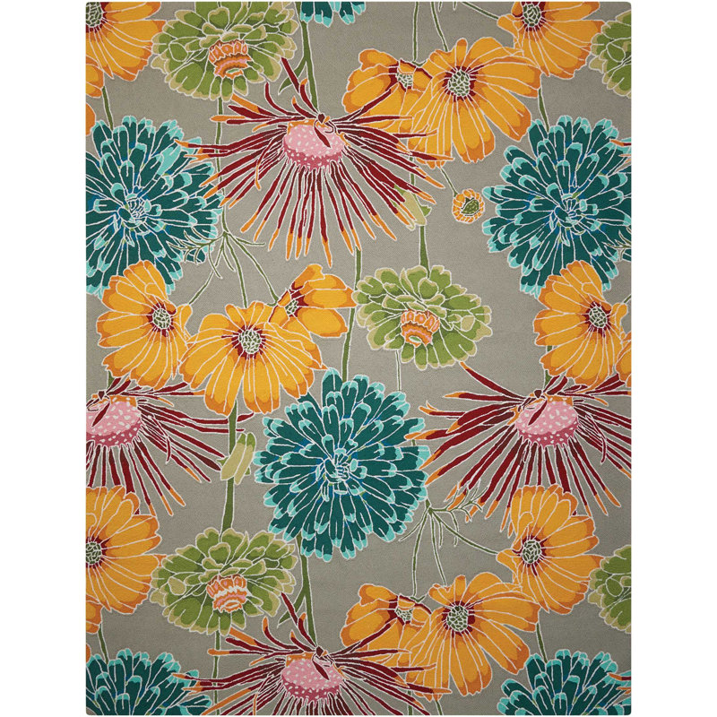 Asiha Floral Indoor Rug, Rectangle 8' x 10'6"