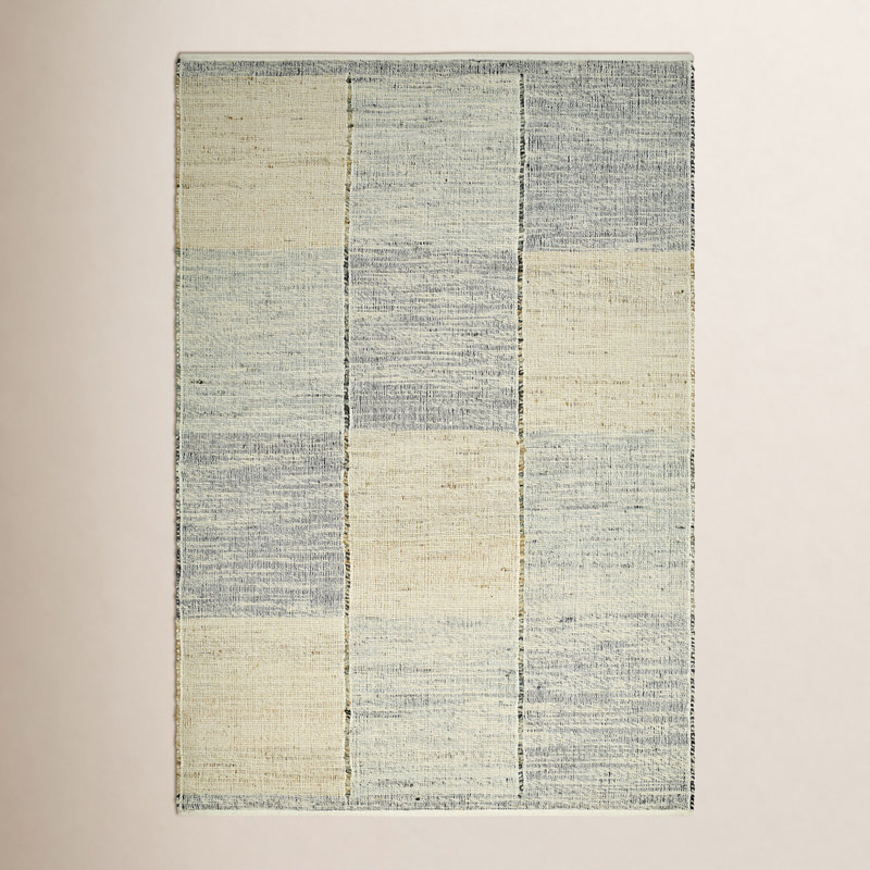 Flatweave Checkered Jute Rug, Rectangle 2' x 3'