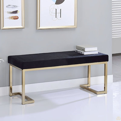 Banc avec base en C en métal