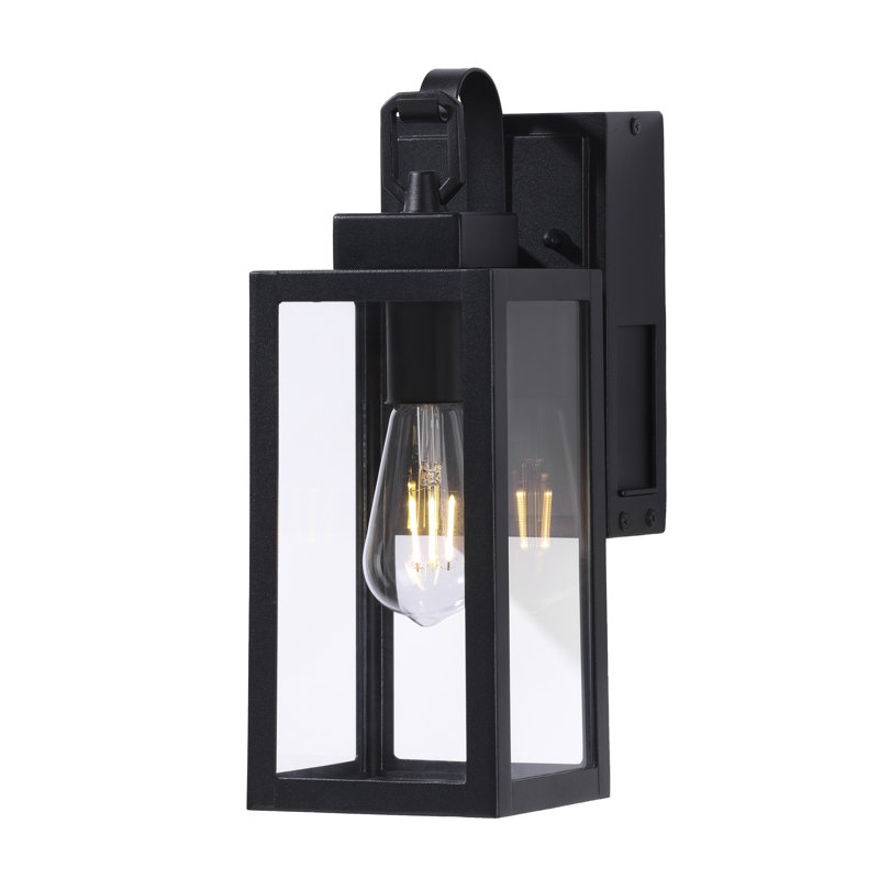 Schock Steel Outdoor Wall Light with GFCI Outlets(Set of 2)