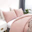 Ensemble d'édredon rose pour lit simple Blush-130873951-130873953