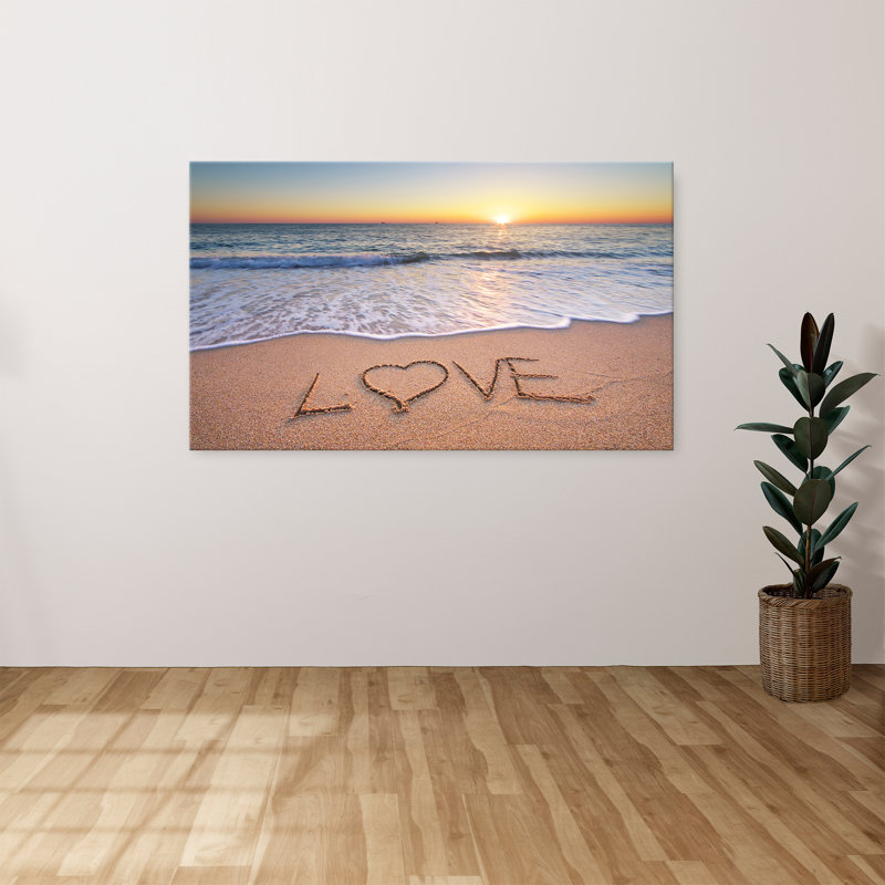 « love », reproduction de photo sur toile tendue, H 36 po x l 60 po x P 1,5 po