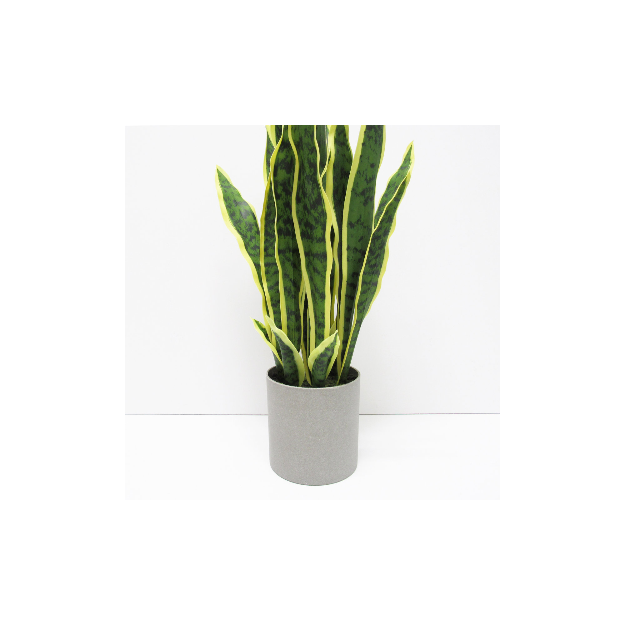 Artificial Sansevieria Snake Plant in Pot, 25'' H x 11'' W x 11'' D