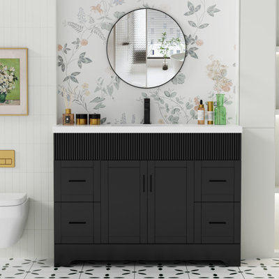 Breonica Wood 48" W Single Vanity Set