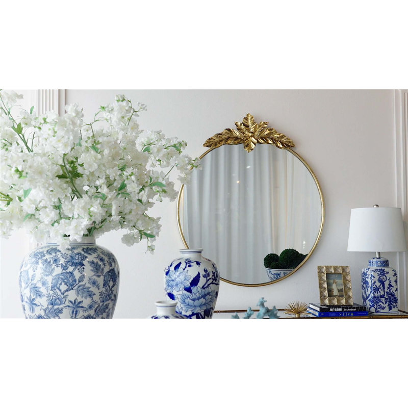 Grand miroir mural rond 36 "x 41"