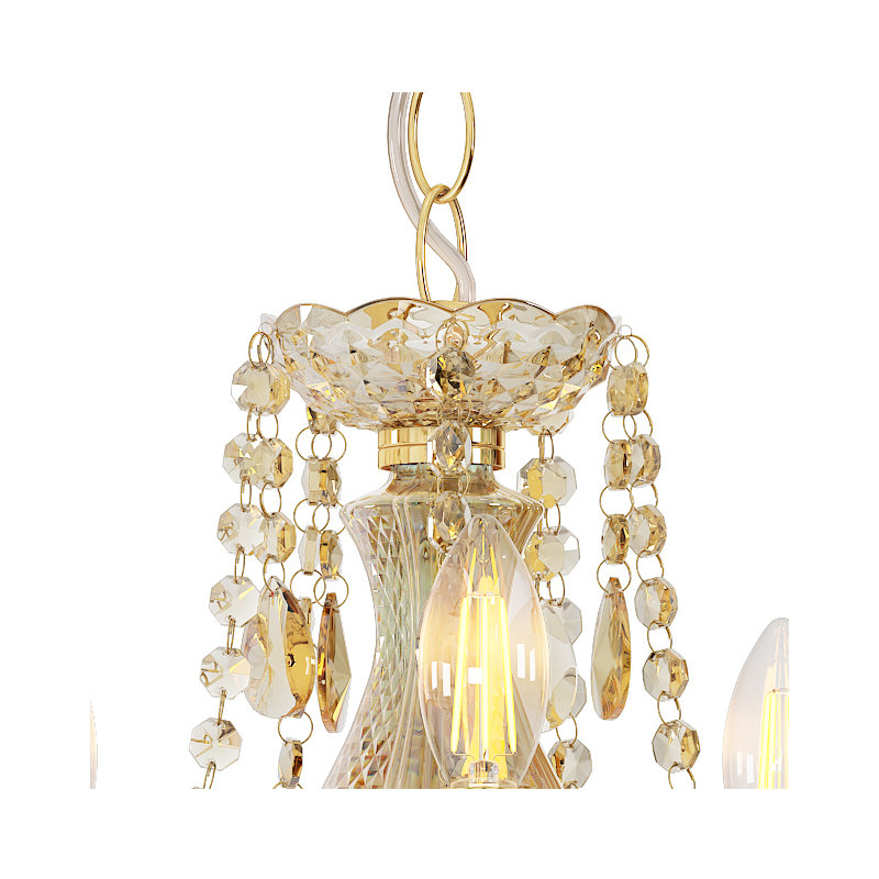 5 - Light Chandelier, Gold