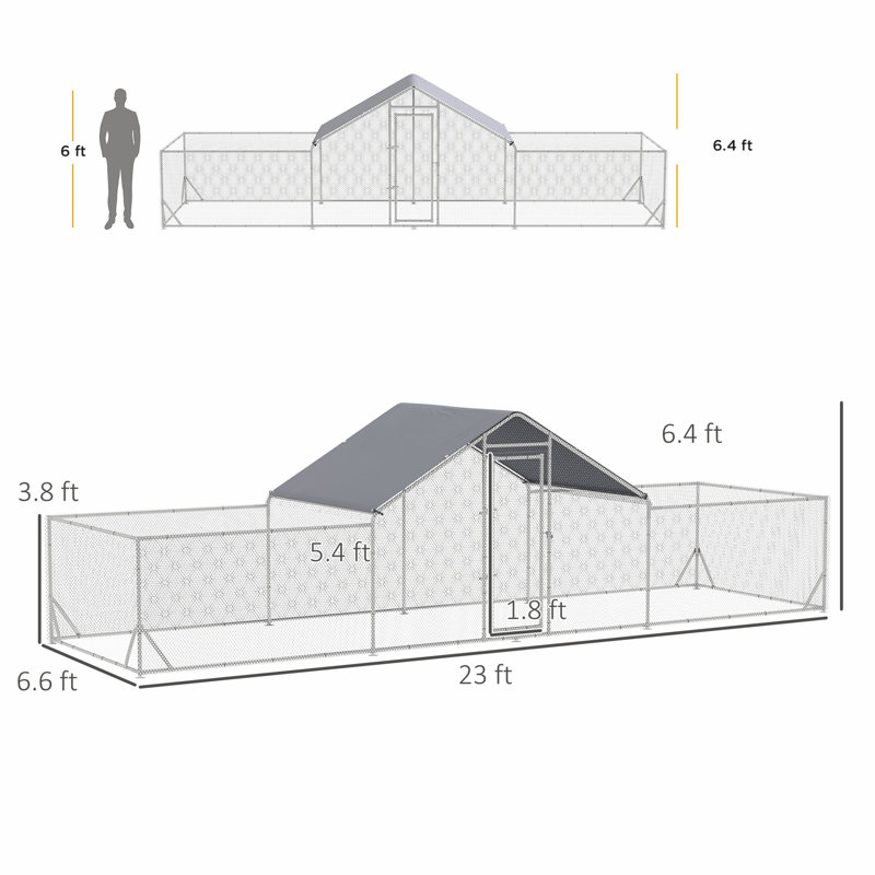 Versatile Metal Chicken Coop for Various Pets with Advanced Safety and Durability Features
