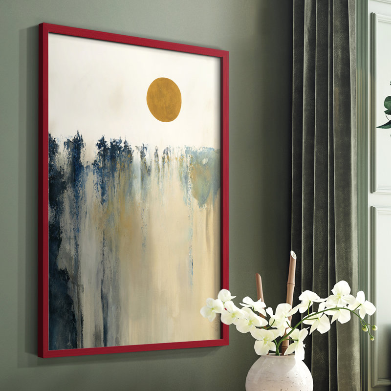 Equilibrium Framed Print - Solid Wood, White, 14" H x 11" W