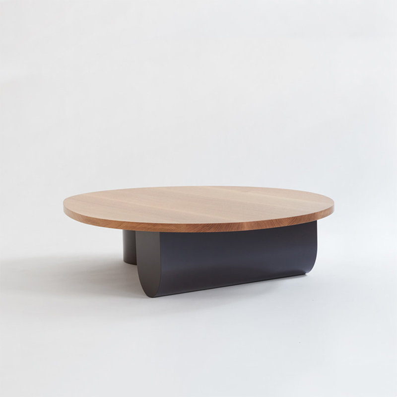 Table basse nordique de style nordique, H 15 po x L 39,4 po x l 39,4 po, Noir