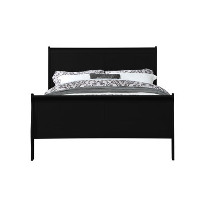 Eastern King - Finition noire classique pour une chambre à coucher élégante, lit élégant et moderne