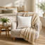 Housse de coussin simple en velours avec bordure roulée noire et blanche-131291930