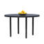 Table d'extérieur en métal, table ronde pour 6 personnes avec trou pour parasol, table de patio au design minimaliste moderne-32091680-32091708