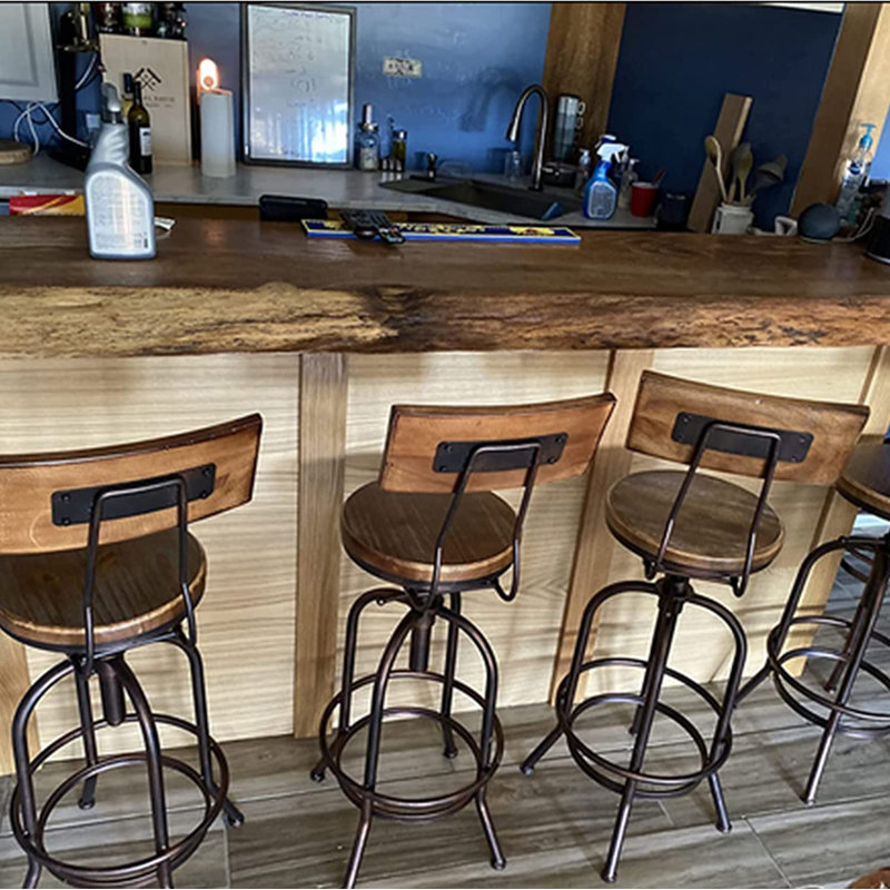 Counter Height Adjustable Rustic Bar Stools Adjustable Rustic Bar