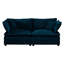 Canapé modulaire en chenille bleu 4