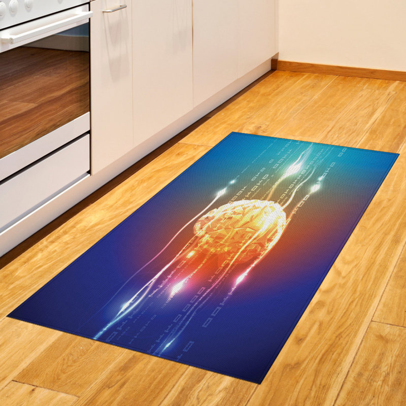 Tapis décoratif à longs poils en fibre de polyester à haute densité Fantasy, Rectangle 2 pi 7 po x 5 pi