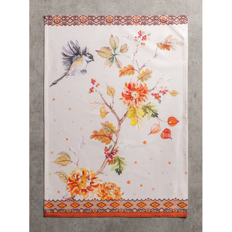 Torchon 100% coton Kelim Infinity, Crème