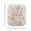 Repose-pieds de rangement 18 po en laine beige Acro avec motif texturé à poils longs-133256802-133256803