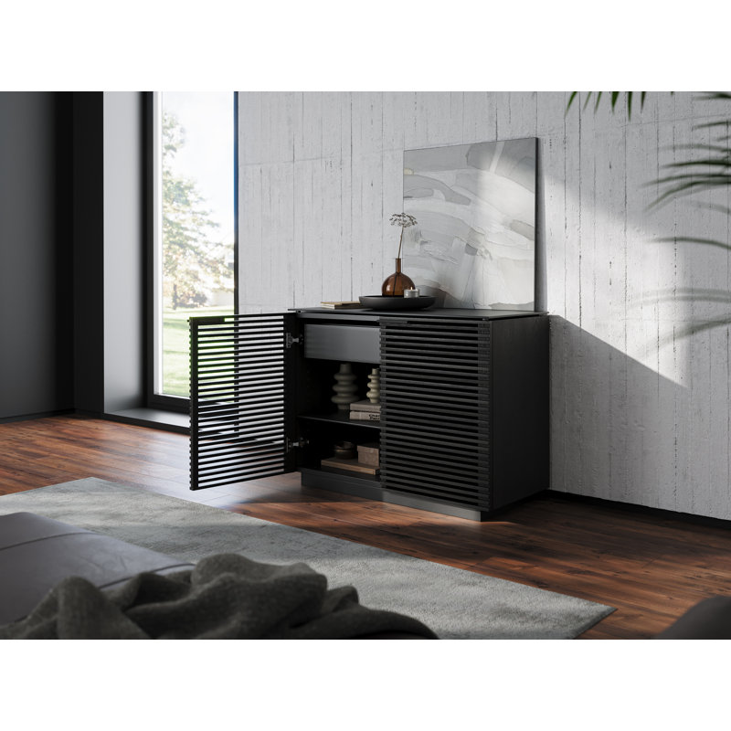 Corridor Accent Cabinet, Charcoal/Stained Ash
