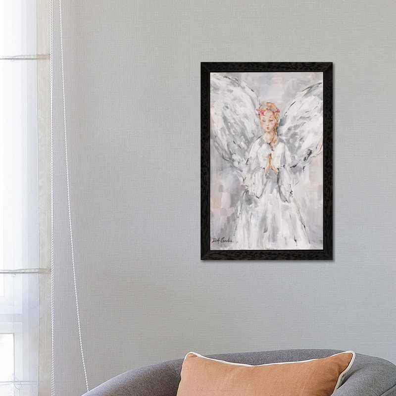 Heavenly by Debi Coules - Floater Frame Painting on Canvas, 101.6 cm H x 66.04 cm W, Black