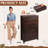48.27'' Tall 5-Drawer Wood Dresser with Solid Legs for Bedroom, 31.5'' W Large Storage Dresser with Double Rustic Handles, Walnut Brown Dresser Chest of Drawers for Living Room, Hallway, Closet-2078280293
