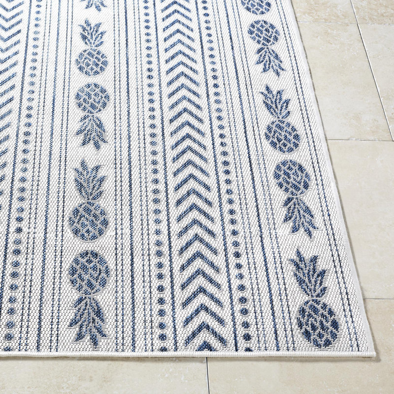 Tapis tissé à la machine intérieur / extérieur Eagean, Rectangle 6 pi 7 po x 9 pi