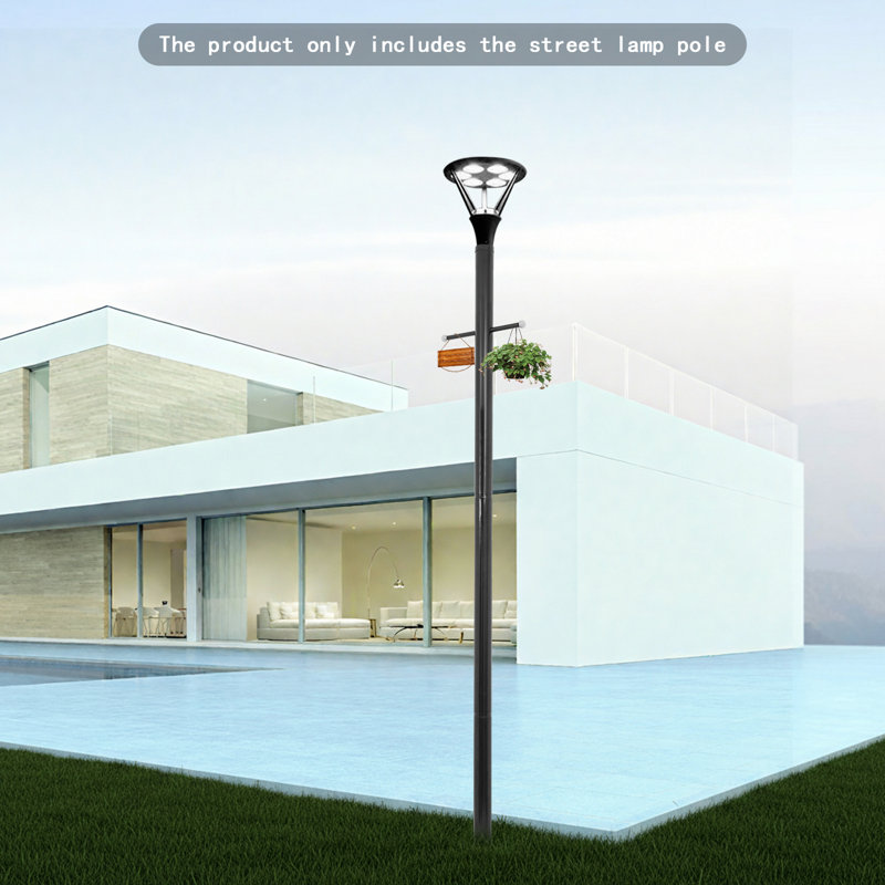 Outdoor Lamp Post With Cross Arm, Split Street Light Pole, Outdoor Lamp Post For Driveway, Pathways, Front Yard