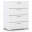 Armoire de rangement à 4 tiroirs avec pieds et poignées en métal Dispositifs anti-basculement-106950484