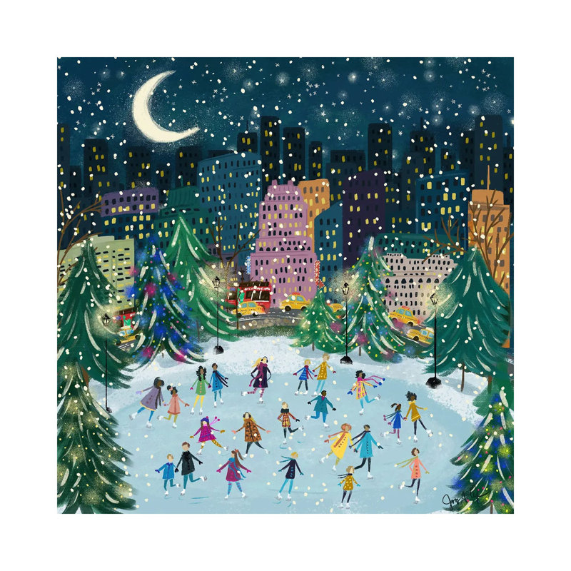 «Skating In The Park», reproduction d'art sur toile encadrée, H 48 po x l 48 po, Toile tendue, Ne s’applique pas