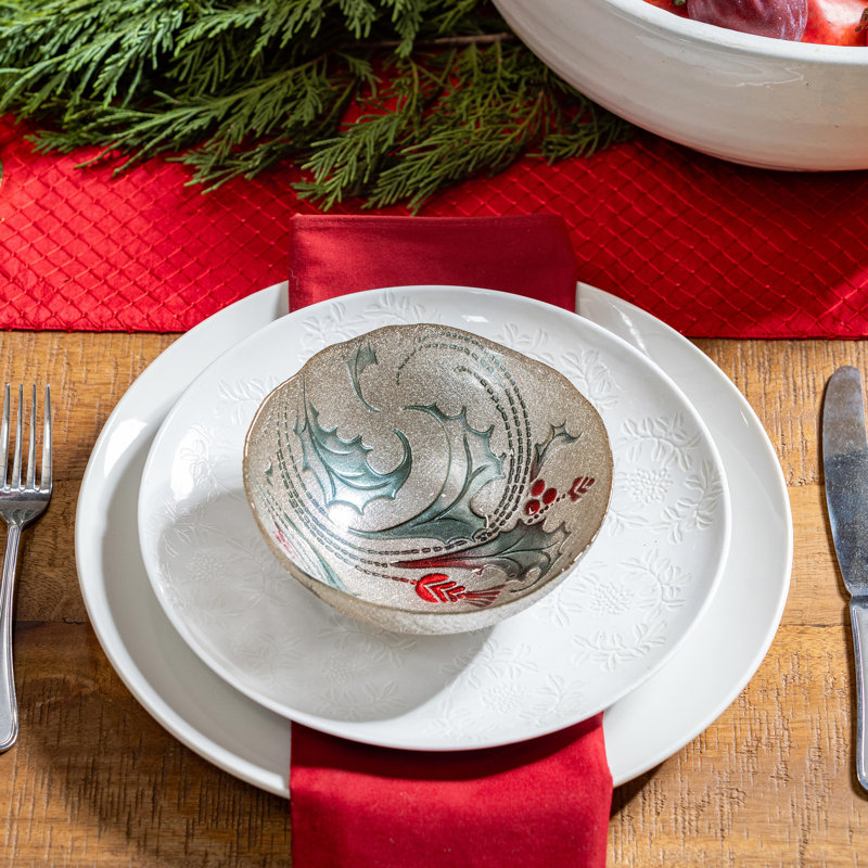 Bol en verre Holly & Berries