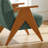 28"W Upholstered Arm Chair with Wood Legs-1889596520