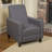 Smoke Fabric Push Back Chair For Elegant Home Décor