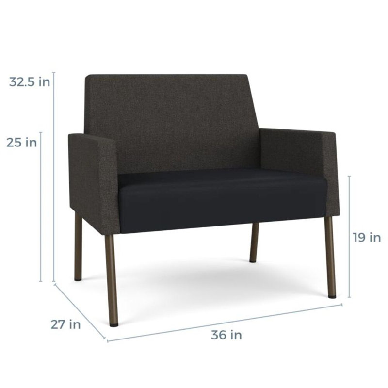 Fauteuil de réception Mystic, Bronze, Fumée Archetype / noir Modena